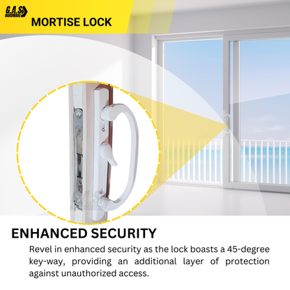 Sliding Door Mortise Lock and Trim Plate Keeper | 1" Wide With 5-1/4" Screw Holes With 45 Degree Keyway | Mortise Lock Latch Replacement Patio Glass Screen Door (DL-702) - Garage and Sliding Door Hardware