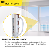 Sliding Door Mortise Lock and Trim Plate Keeper | 1" Wide With 5-1/4" Screw Holes With 45 Degree Keyway | Mortise Lock Latch Replacement Patio Glass Screen Door (DL-702)