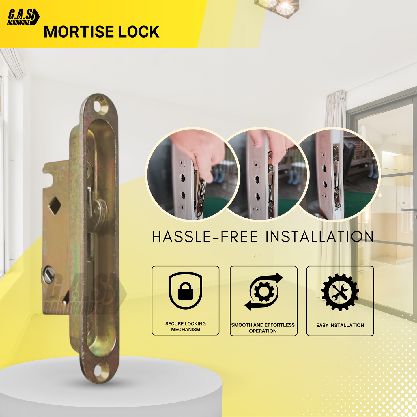 Sliding Door Mortise Lock and Trim Plate Keeper | 1" Wide With 5-1/4" Screw Holes With 45 Degree Keyway | Mortise Lock Latch Replacement Patio Glass Screen Door (DL-702) - Garage and Sliding Door Hardware