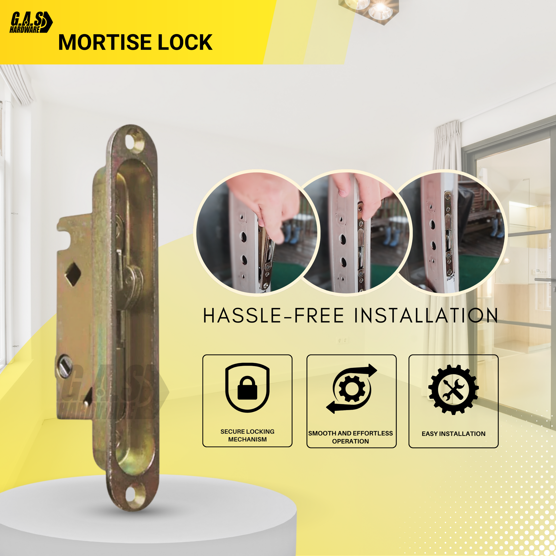 Sliding Door Mortise Lock and Trim Plate Keeper | 1" Wide With 5-1/4" Screw Holes With 45 Degree Keyway | Mortise Lock Latch Replacement Patio Glass Screen Door (DL-702) - Garage and Sliding Door Hardware