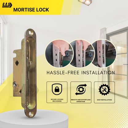 Sliding Door Mortise Lock and Trim Plate Keeper | 1" Wide With 5-1/4" Screw Holes With 45 Degree Keyway | Mortise Lock Latch Replacement Patio Glass Screen Door (DL-702) - Garage and Sliding Door Hardware