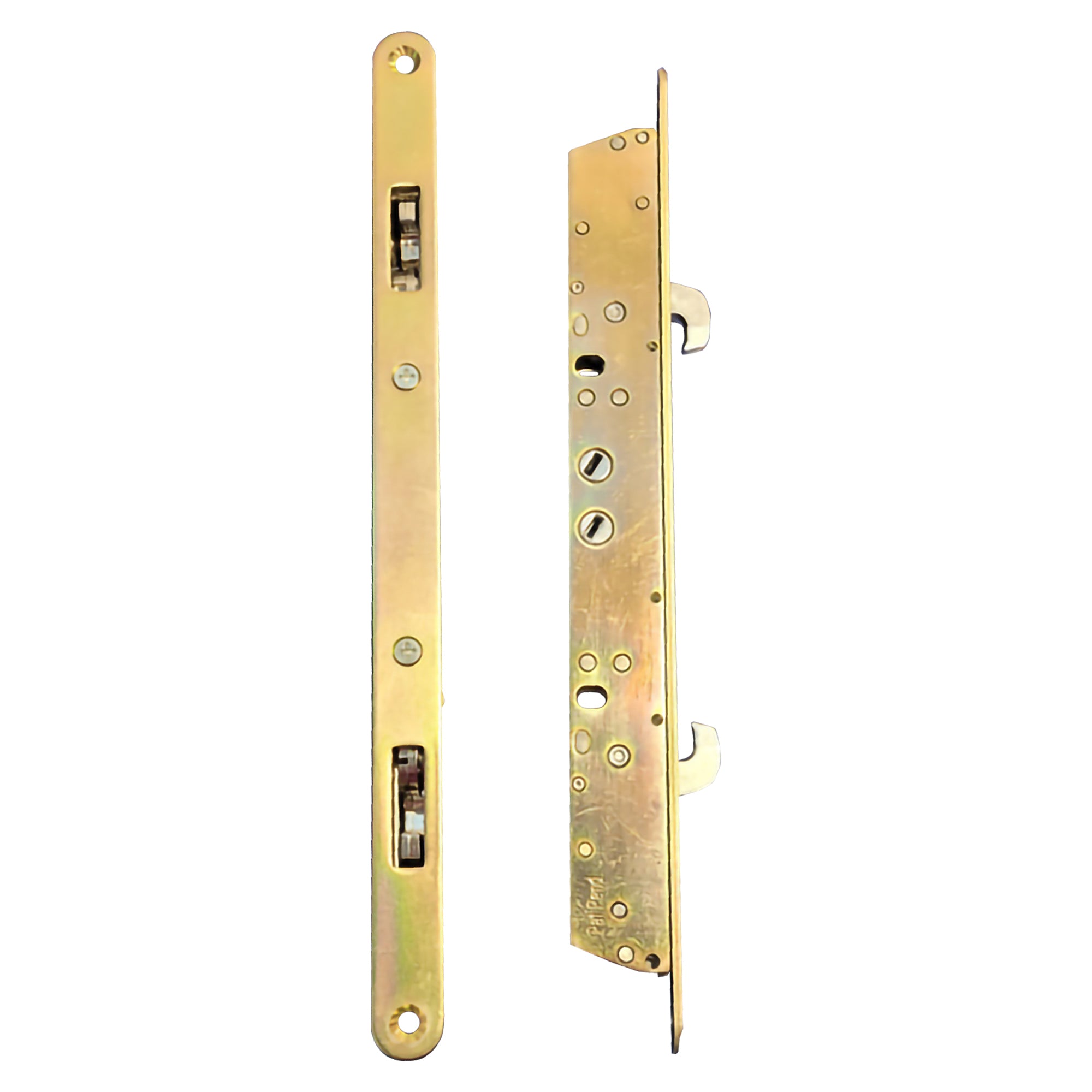 11-3/4" Multi-Point Mortise Lock with Face Plate with NO Anti-Slam Pin for Sliding Glass Doors | Two Point Replacement Locking Mechanism to Fix and Repair Sliding Patio Door Hardware - Alloy Steel - Garage and Sliding Door Hardware