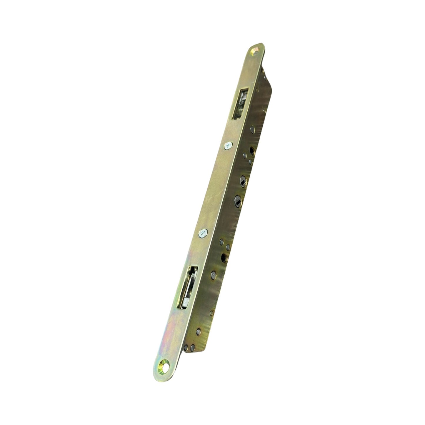 11-3/4" Multi-Point Mortise Lock with Face Plate with NO Anti-Slam Pin for Sliding Glass Doors | Two Point Replacement Locking Mechanism to Fix and Repair Sliding Patio Door Hardware - Alloy Steel - Garage and Sliding Door Hardware