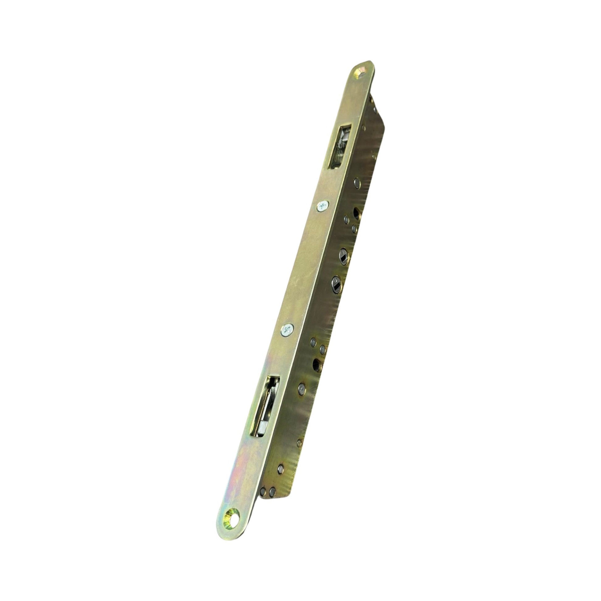 11-3/4" Multi-Point Mortise Lock with Face Plate with NO Anti-Slam Pin for Sliding Glass Doors | Two Point Replacement Locking Mechanism to Fix and Repair Sliding Patio Door Hardware - Alloy Steel - Garage and Sliding Door Hardware