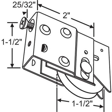 PanAm Roller with Precision Steel Wheel For Sliding Door | Roller Replacement for Patio Glass Door Repair | Fix Sliding Door Roller Replacement (DR-119) - Garage and Sliding Door Hardware