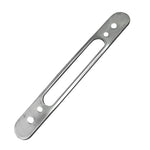 Stainless Steel Mortise Lock Faceplate - 4-5/8" Hole Spacing Screw Holes -FACEPLATE-11043-SS - Garage and Sliding Door Hardware