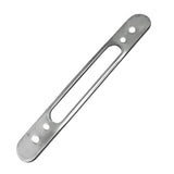 Stainless Steel Mortise Lock Faceplate - 4-5/8" Hole Spacing Screw Holes -FACEPLATE-11043-SS - Garage and Sliding Door Hardware