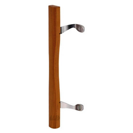 (DH-109-C) Handle Set For Doors - Chrome With Wood Handle