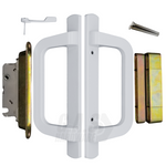 Original PGT Sliding Door Handle Bundle Kit with Mortise Lock, Keepers, and Screws for Patio Glass Door Repair Complete Handle Set 3-15/16" Hole Spacing
