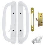 10" Olympus Sliding Patio Glass Door Offset Pull Handle Set Replacement with Mortise Lock - fits 3 ¹⁵/₁₆ inches Hole Spacing, and 1-1/4" to 2-1/4" Door Thickness - Fix  and Repair Door Hardware