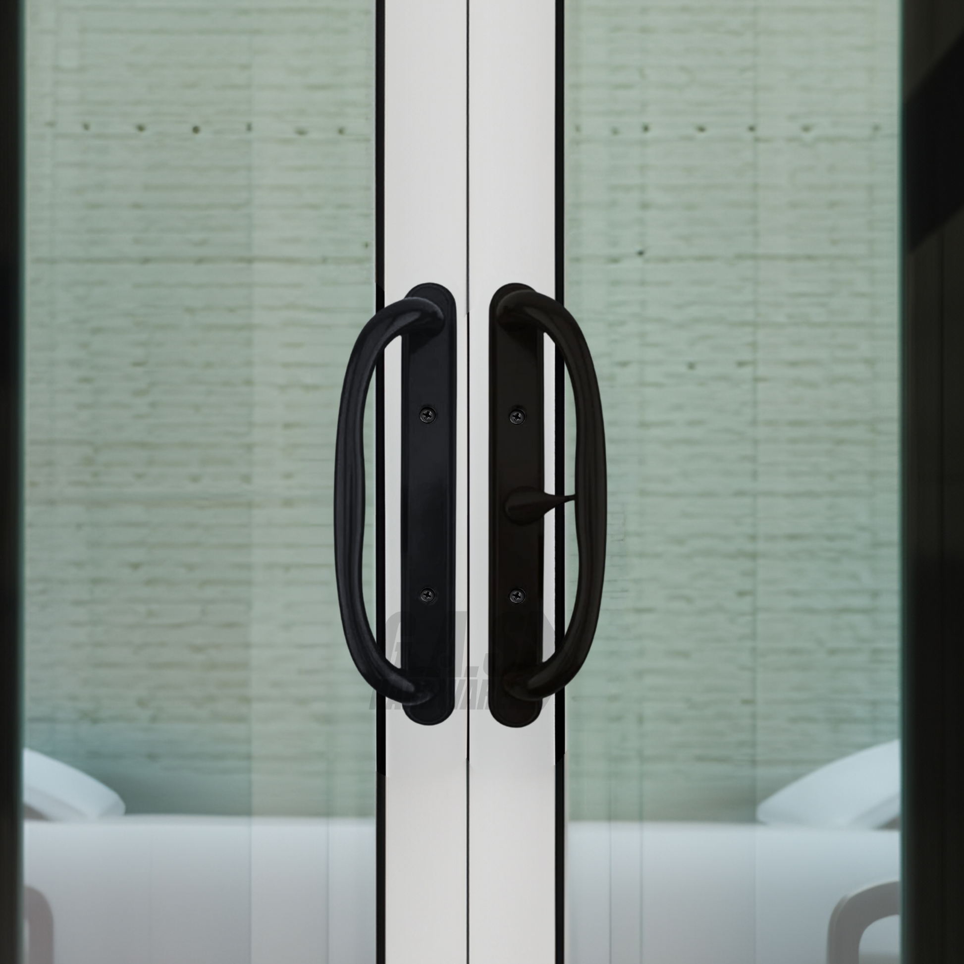 10" Olympus Sliding Patio Door Handle Set Replacement, 3-15/16" Hole Spacing, Fits 1-1/4" to 2-1/4" Door Thickness - Garage and Sliding Door Hardware