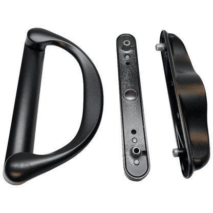 Involute Sliding Patio Door Handle Set - Handle Replacement Set for Patio Glass Screen Door Repair | Sliding Door Pull Handle Set Fits 4-15/16" Hole Spacing - Garage and Sliding Door Hardware