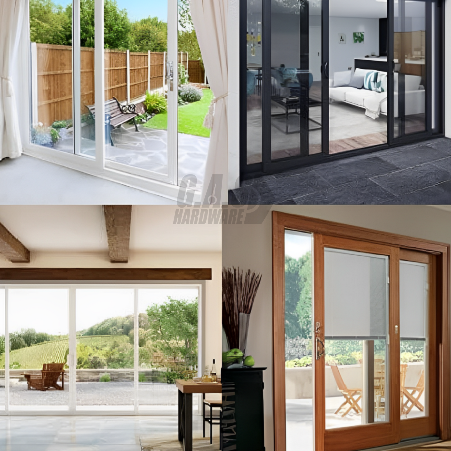 Involute Sliding Patio Door Handle Set - Handle Replacement Set for Patio Glass Screen Door Repair | Sliding Door Pull Handle Set Fits 4-15/16" Hole Spacing - Garage and Sliding Door Hardware