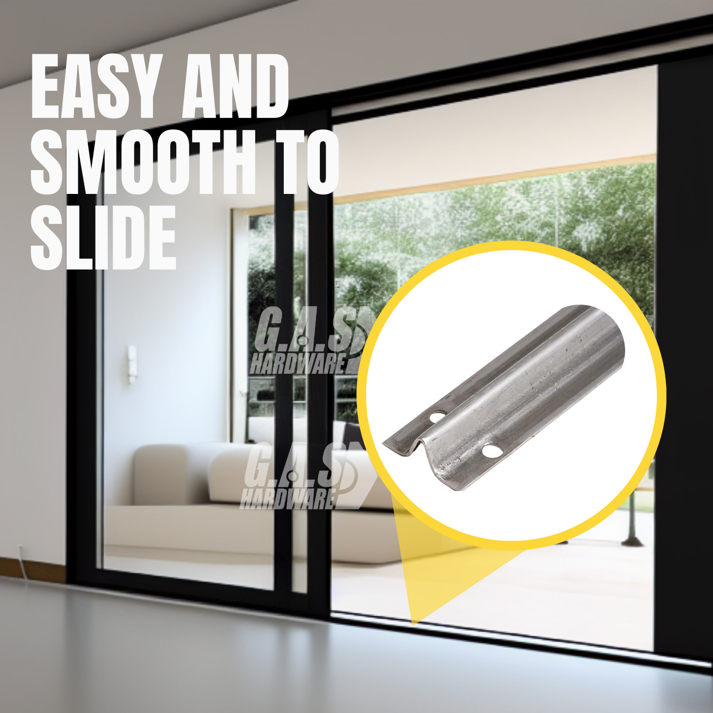 Screw on Track Cover for Sliding Patio Glass Doors | Fix Sliding Glass Screen Door Repair Door Track Cover Replacement Hardware Repair Stainless Steel - Garage and Sliding Door Hardware