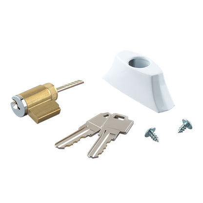 Sliding Patio Door Lock Assembly Key Cylinder and Housing - Garage and Sliding Door Hardware