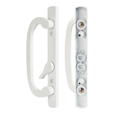 (DH-211-W) Legacy Handle Set for Sliding Doors, 3-15/16" Hole Space - White - OFF SET LATCH