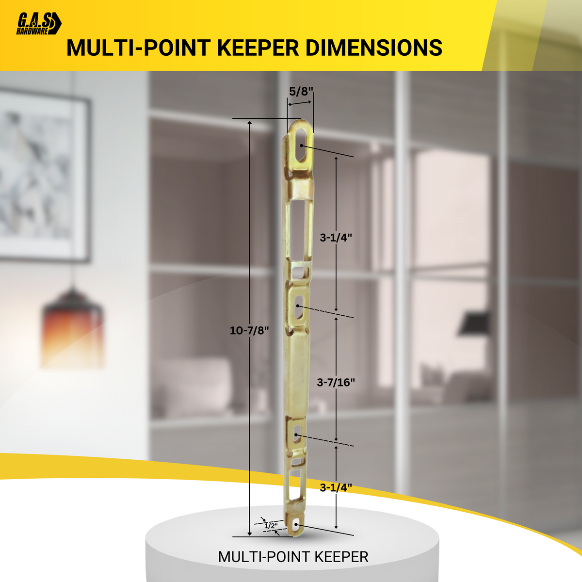 Sliding Glass Door Multi-Point Keeper for 2 Point Mortise Lock | Keeper ...