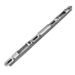 10-7/8" Sliding Glass Door Multi-Point Keeper for 2 Point Mortise Lock - Stainless Steel - Garage and Sliding Door Hardware