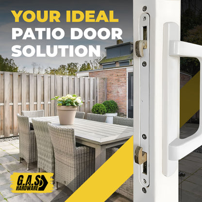 10" Dual Point Mortise Lock, 9-7/8" Hole Spacing, OFFSET Latch Position - Garage and Sliding Door Hardware