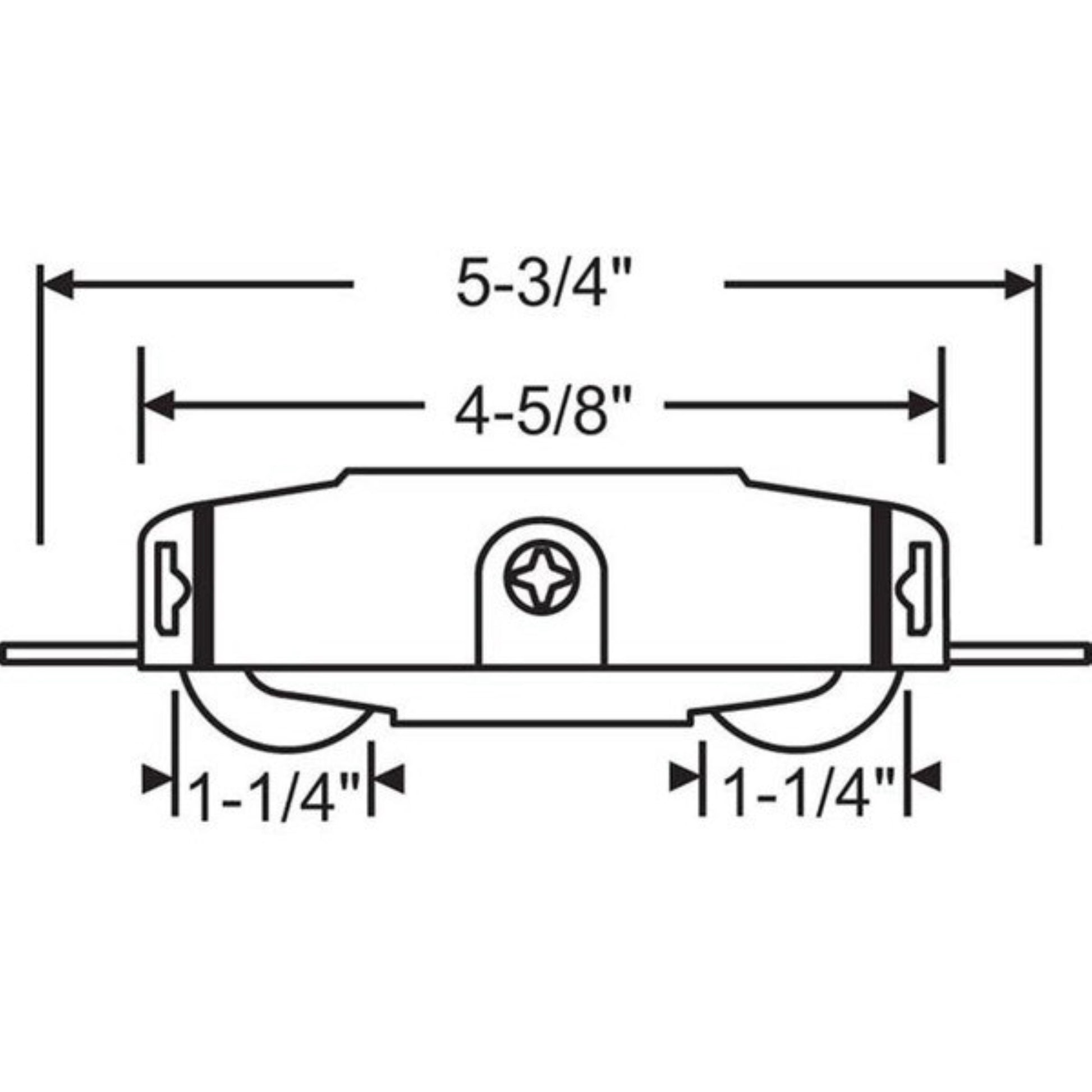 P.E. Roller for Sliding Glass Doors with Stainless Steel Wheel - Load Capacity 350 LBS - Garage and Sliding Door Hardware