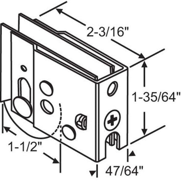 Sliding Door Roller Replacement | Harcar Roller for Sliding Glass Door Hardware Repair | Patio Door Roller with Precision Bearing Steel Wheel (DR-117) - Garage and Sliding Door Hardware