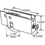 Adjustable Sliding Patio Glass Door Roller Assembly Replacement 1-1/8 in. Steel, U-Tab Ball Bearing Roller Assembly - Garage and Sliding Door Hardware