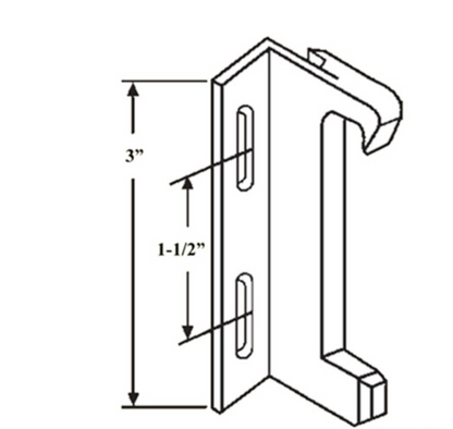 Yale Ogron Sliding Glass & Screen Door Keeper - Mill Finish - Garage and Sliding Door Hardware