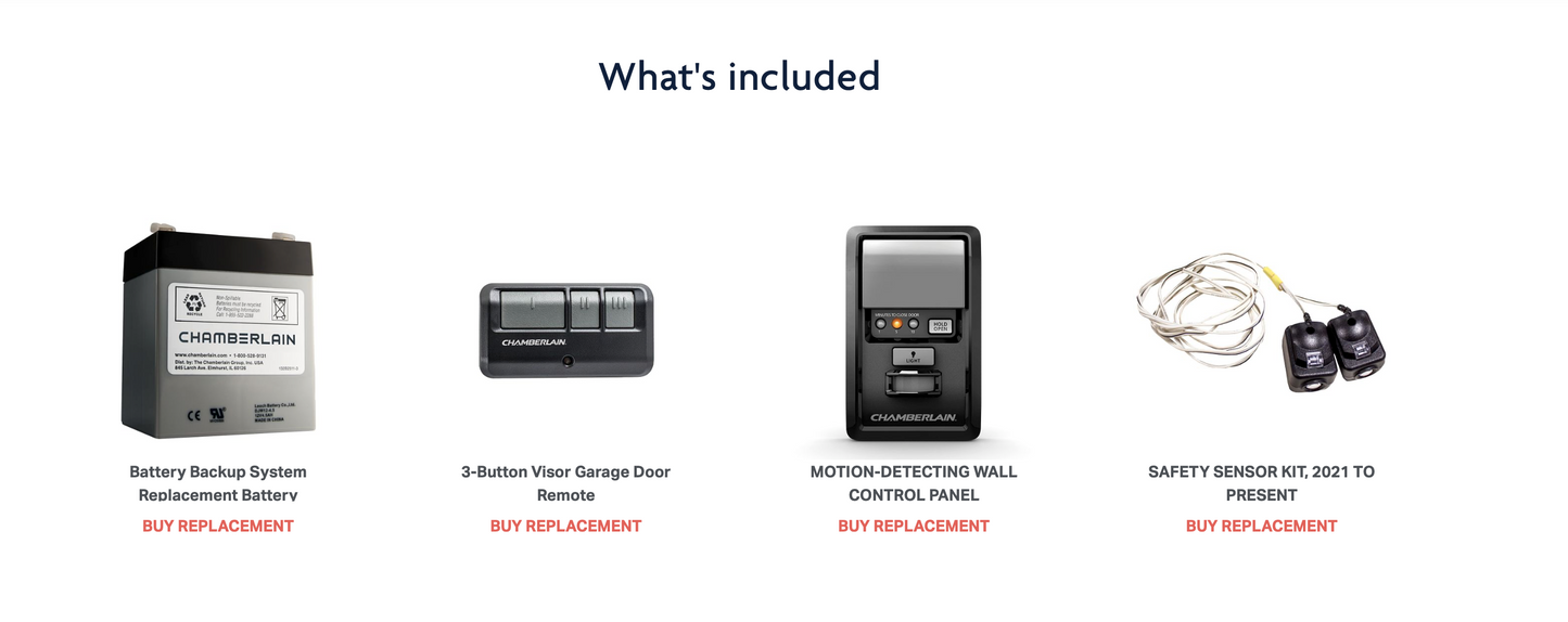 Chamberlain Corner to Corner Lighting™ LED Wi-Fi Ultra-Quiet Battery Backup Garage Door Opener - Garage and Sliding Door Hardware