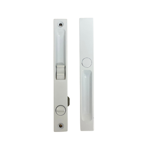 (DL-503-W) Pan-Am Flush Mount Lock Set for Sliding Doors - White