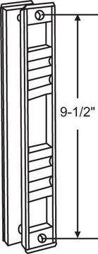 (DL-511-W) TM Handle Lock for Non-Impact Sliding Doors, 9-5/8