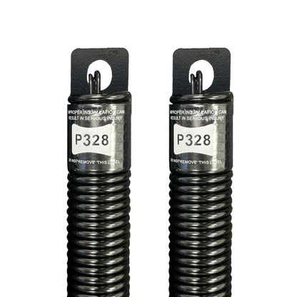 (P328) 28 in. Plug-End Extension Spring (0.244 in. No. 3 Wire) (PAIR) - Garage and Sliding Door Hardware
