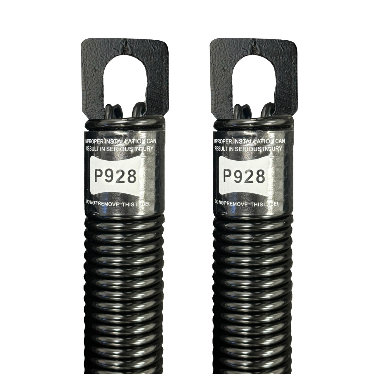(P928) 28 in. Plug-End Extension Springs (0.148 in. No. 9 Wire) (Pair) - Garage and Sliding Door Hardware