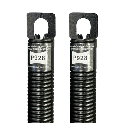 (P928) 28 in. Plug-End Extension Springs (0.148 in. No. 9 Wire) (Pair) - Garage and Sliding Door Hardware
