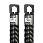 (P928) 28 in. Plug-End Extension Springs (0.148 in. No. 9 Wire) (Pair)