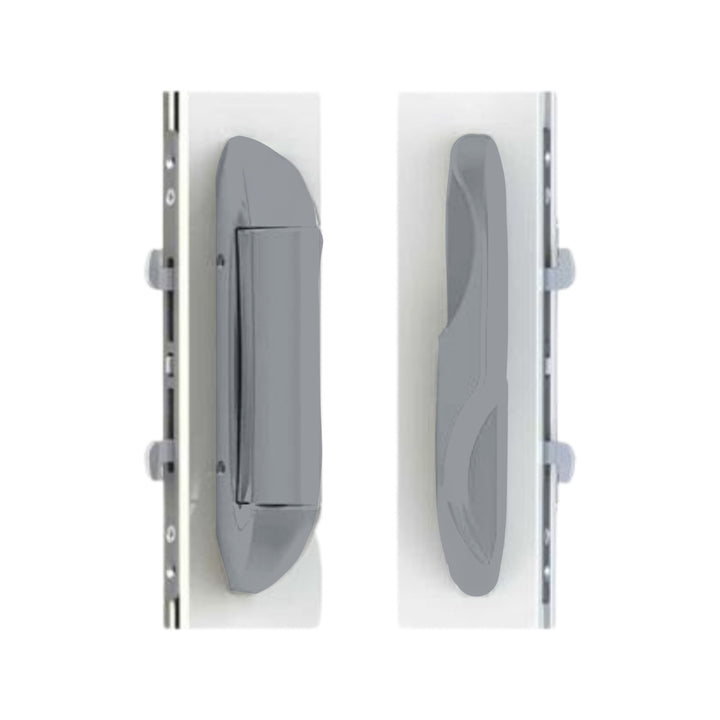 (DH-595-SILVER) Interlock Intuition Sliding Door Handle Kit, SILVER - Garage and Sliding Door Hardware