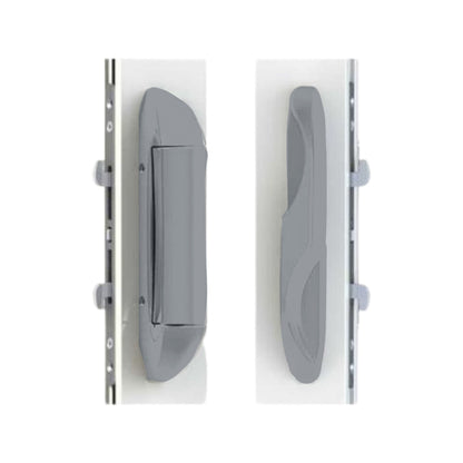 (DH-595-SILVER) Interlock Intuition Sliding Door Handle Kit, SILVER - Garage and Sliding Door Hardware