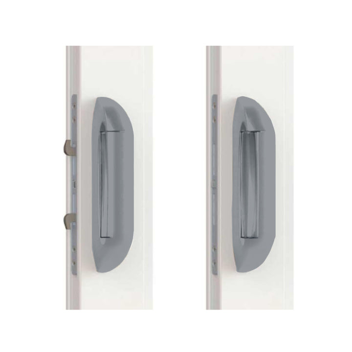 (DH-595-SILVER) Interlock Intuition Sliding Door Handle Kit, SILVER - Garage and Sliding Door Hardware