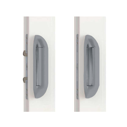 (DH-595-SILVER) Interlock Intuition Sliding Door Handle Kit, SILVER - Garage and Sliding Door Hardware