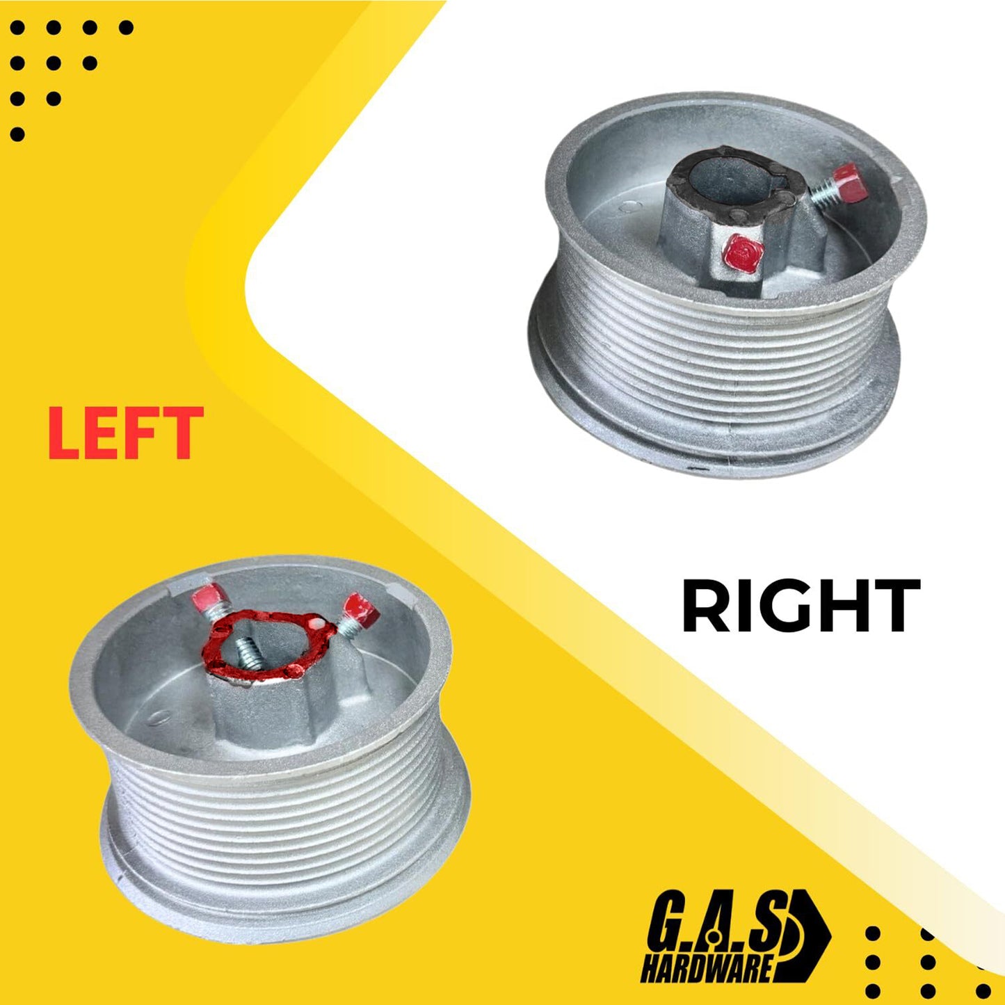 Cable Drums for Garage Doors up to 12' Door, Standard Lift (Pair)(BIG) - Garage and Sliding Door Hardware