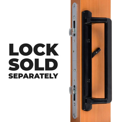 PGT 10" Black Sliding Door Handle Set w/ 3-7/8" Hole Spacing - Garage and Sliding Door Hardware