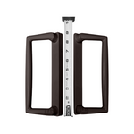 9" CGI / PGT Sliding Glass Patio Door Surface Mount Handle + Thumb Latch Lever, Screws, and Keepers - 4-15/16" Hole Spacing - Garage and Sliding Door Hardware