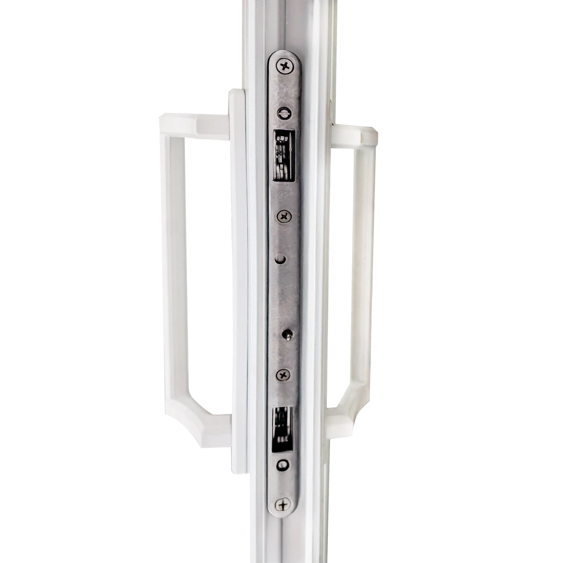 PGT 10" White Sliding Door Handle Set w/ 3-7/8" Hole Spacing - Garage and Sliding Door Hardware