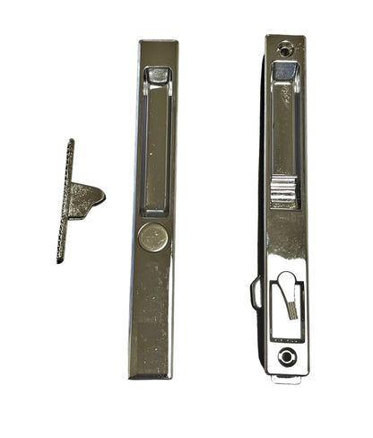 Sliding Glass Patio Door Handle Set, Flush Mount, Non-Keyed, 6-5/8" Screw Holes | Sliding Door Handle Replacement Hardware Repair Fix Sliding Door (DL-502) - Garage and Sliding Door Hardware
