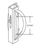 White Sliding Door Handle Replacement Set with 5-27/64" Hole Spacing