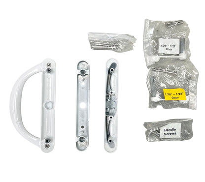 Involute Sliding Patio Door Handle Set - Handle Replacement Set for Patio Glass Screen Door Repair | Sliding Door Pull Handle Set Fits 4-15/16" Hole Spacing - Garage and Sliding Door Hardware