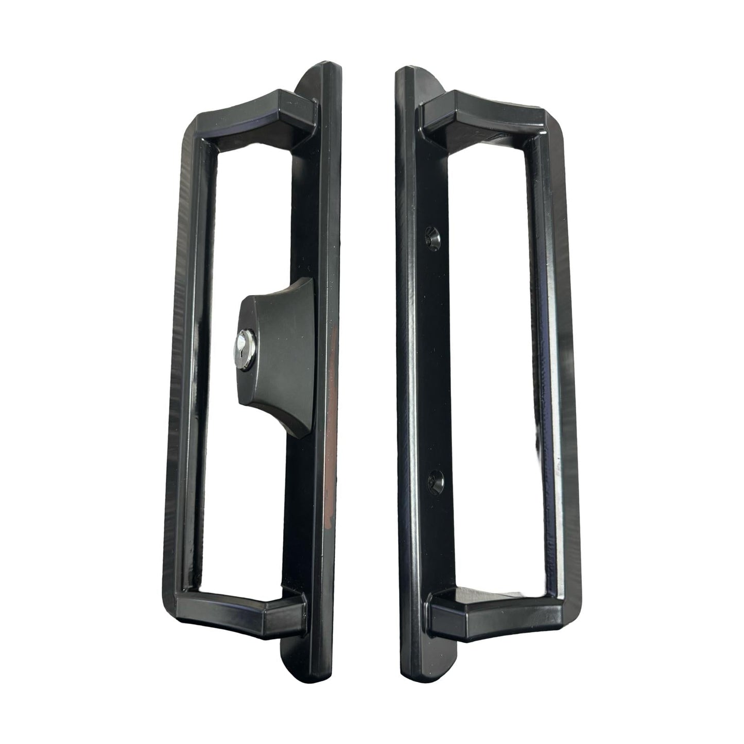 PGT Interior and Exterior Sliding Door Handle (Black or White) WITH LOCK AND KEY - Special Order Only - Garage and Sliding Door Hardware