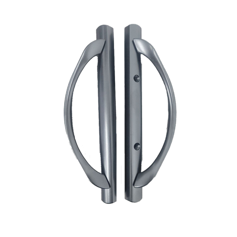 (DH-588-G) Amesbury Truth Handle Set For Doors, 3-15/16" Hole Space- Grey