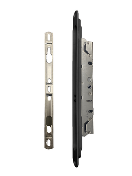 (DL-775-B) Brixwell Multipoint Mortise Lock + Keeper and Screws, BLACK