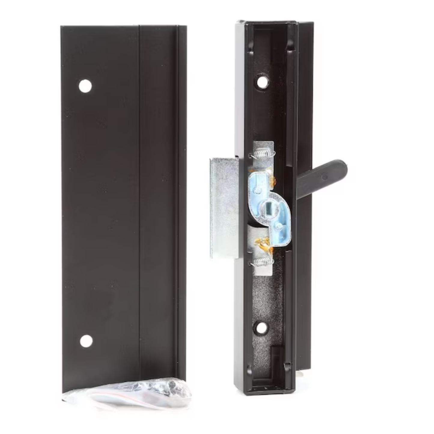 Diecast Sliding Door Handle Set Anodized Black – Extruded Aluminum Inside Pull Painted Black – Exterior Diecast Pull – Clamp Latch w/ Metal Activator | Patio Glass Screen Door Handle (DH-250) - Garage and Sliding Door Hardware