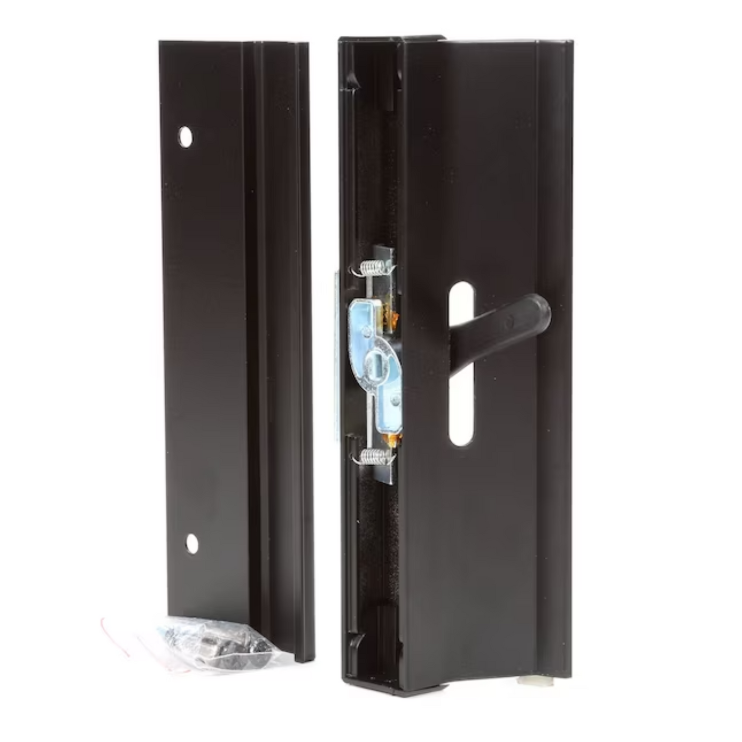 Diecast Sliding Door Handle Set Anodized Black – Extruded Aluminum Inside Pull Painted Black – Exterior Diecast Pull – Clamp Latch w/ Metal Activator | Patio Glass Screen Door Handle (DH-250) - Garage and Sliding Door Hardware